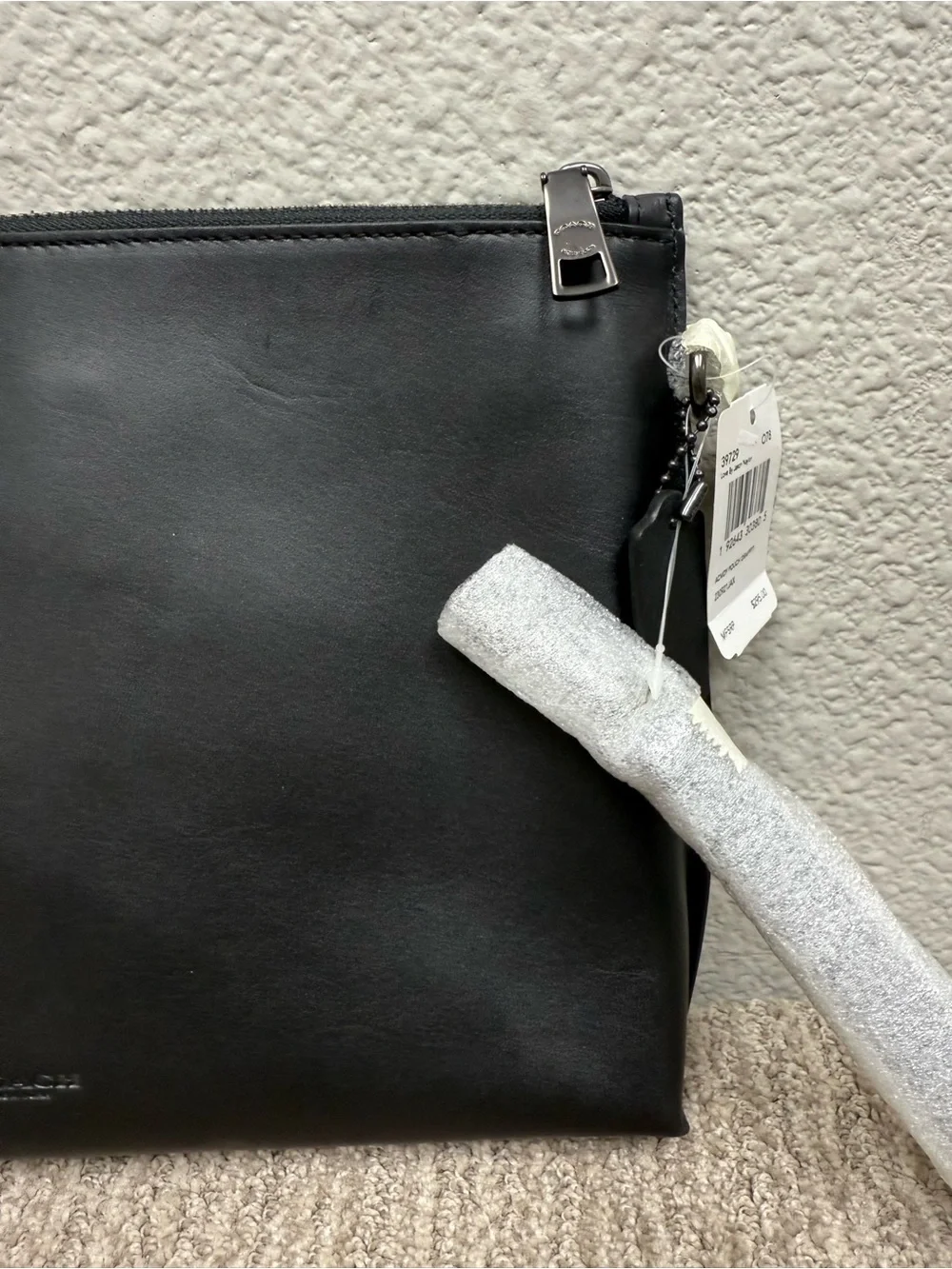 Coach Black Wristlet Pouch with Multicolor LOVE Print